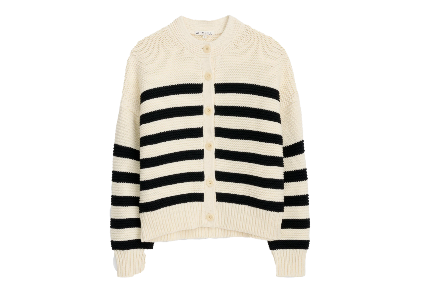 Alex Mill Nico Striped Cardigan in Cotton