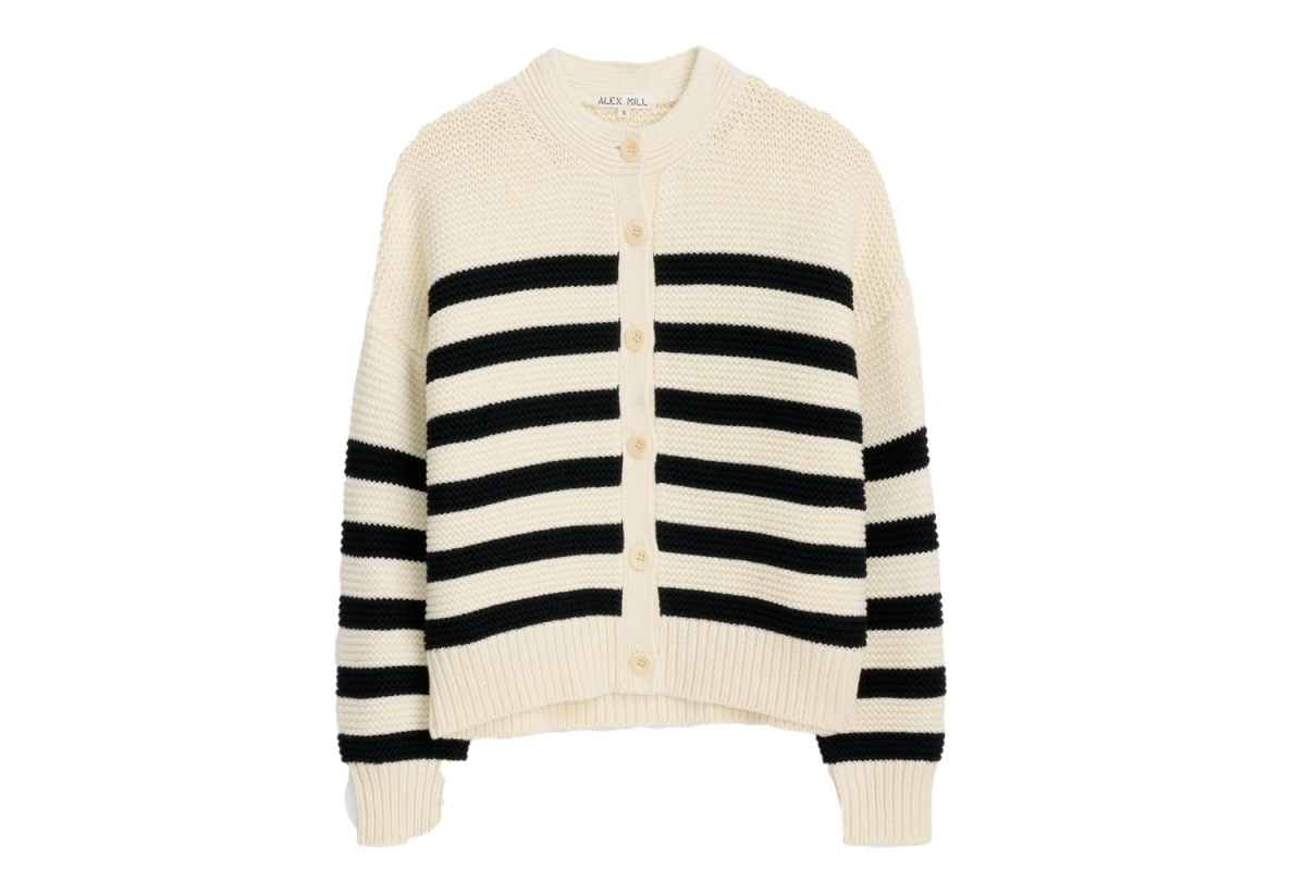 Alex Mill Nico Striped Cardigan in Cotton