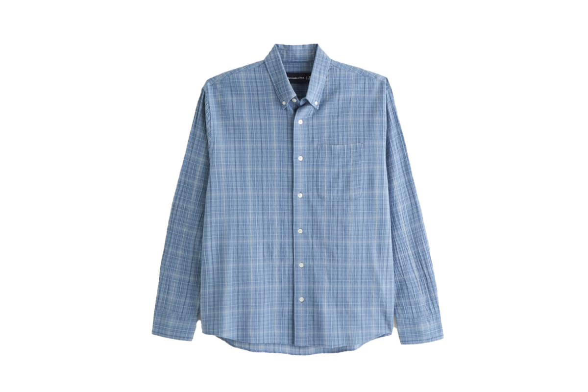 Abercrombie & Fitch Long-Sleeve Plaid Button-Up Shirt
