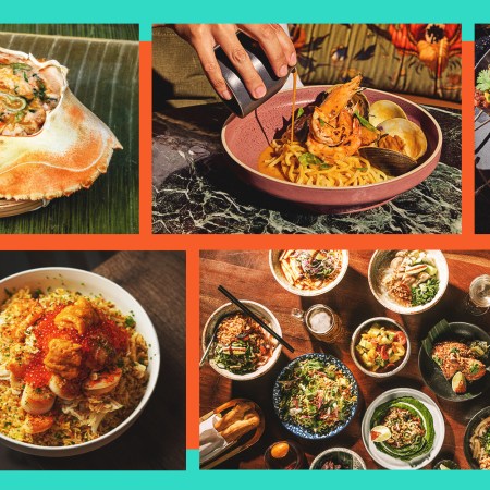 a collage of southeast asian food