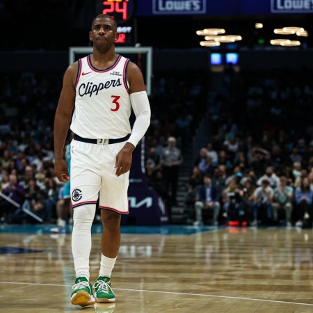 Chris Paul walking on a basketball court