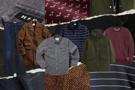 collage of style on textured background