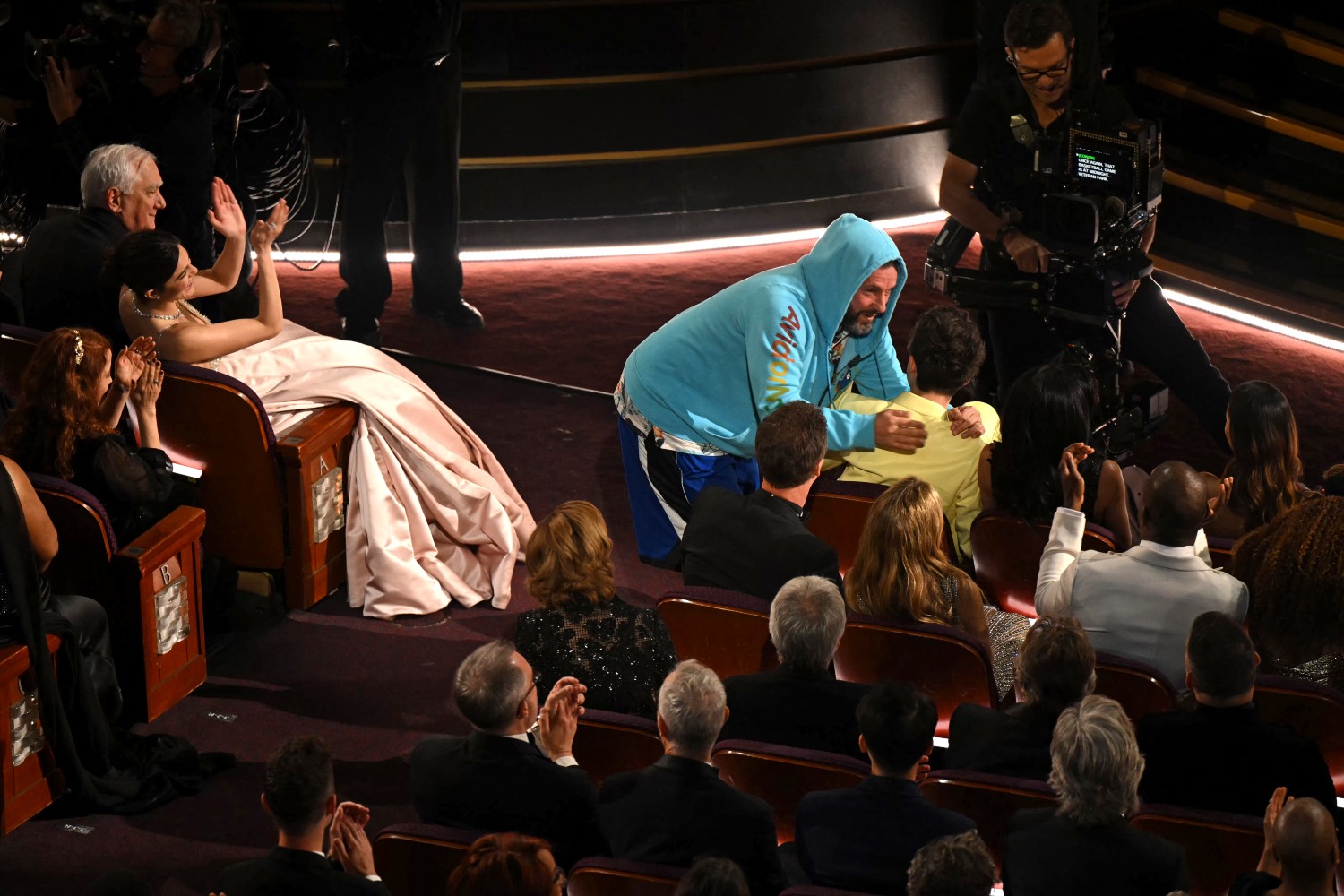 Adam Sandler and Timothée Chalamet at the Oscars this year