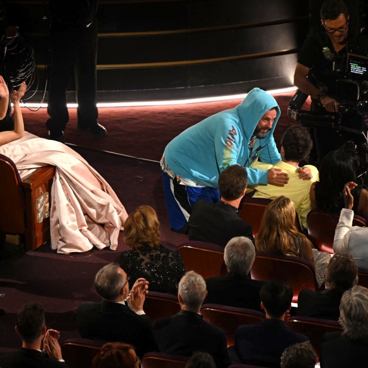 Adam Sandler and Timothée Chalamet at the Oscars this year