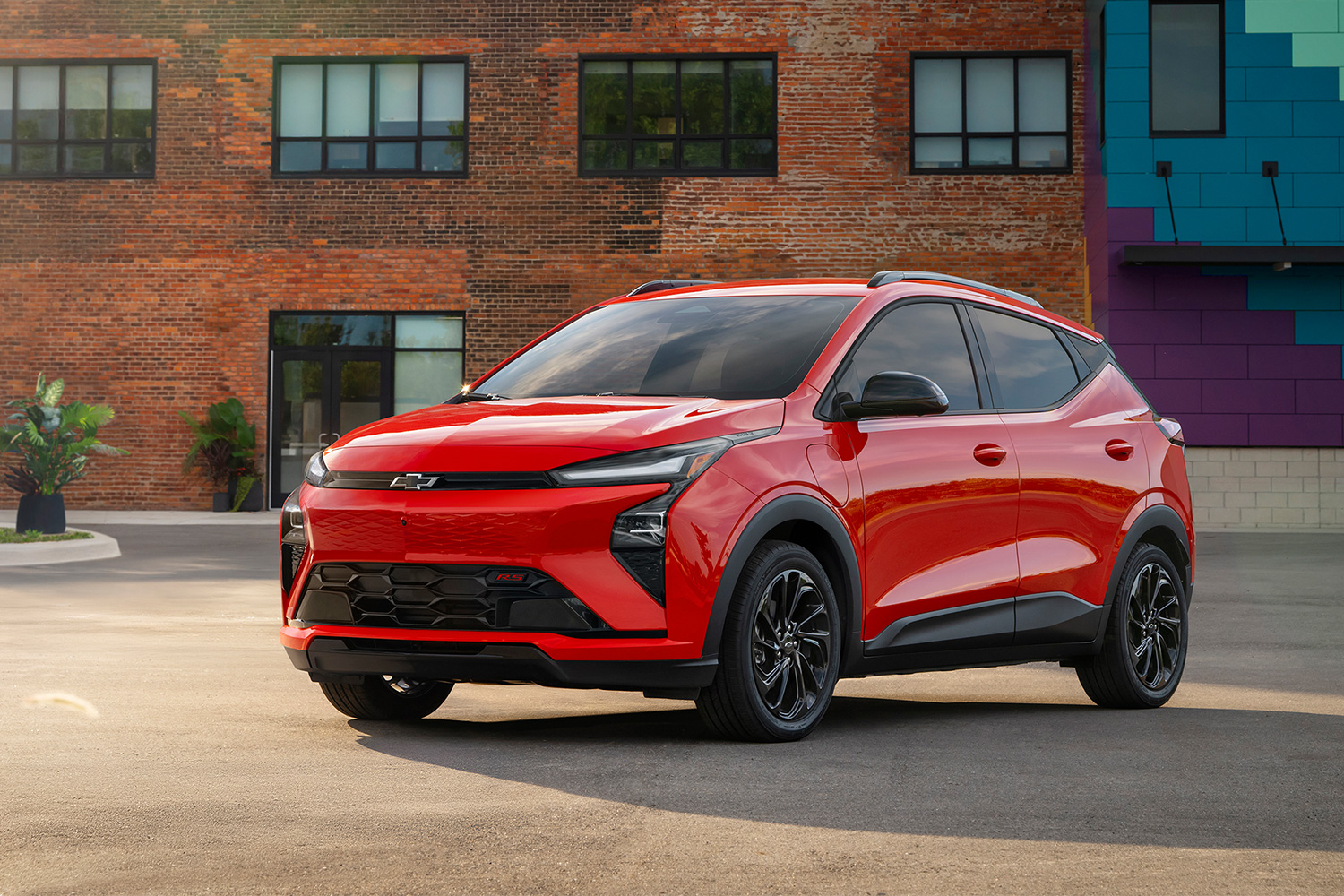 The 2027 Chevrolet Bolt in red