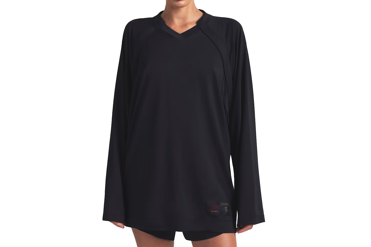 NikeSKIMS Airy Women’s Oversized V-Neck Long-Sleeve Top