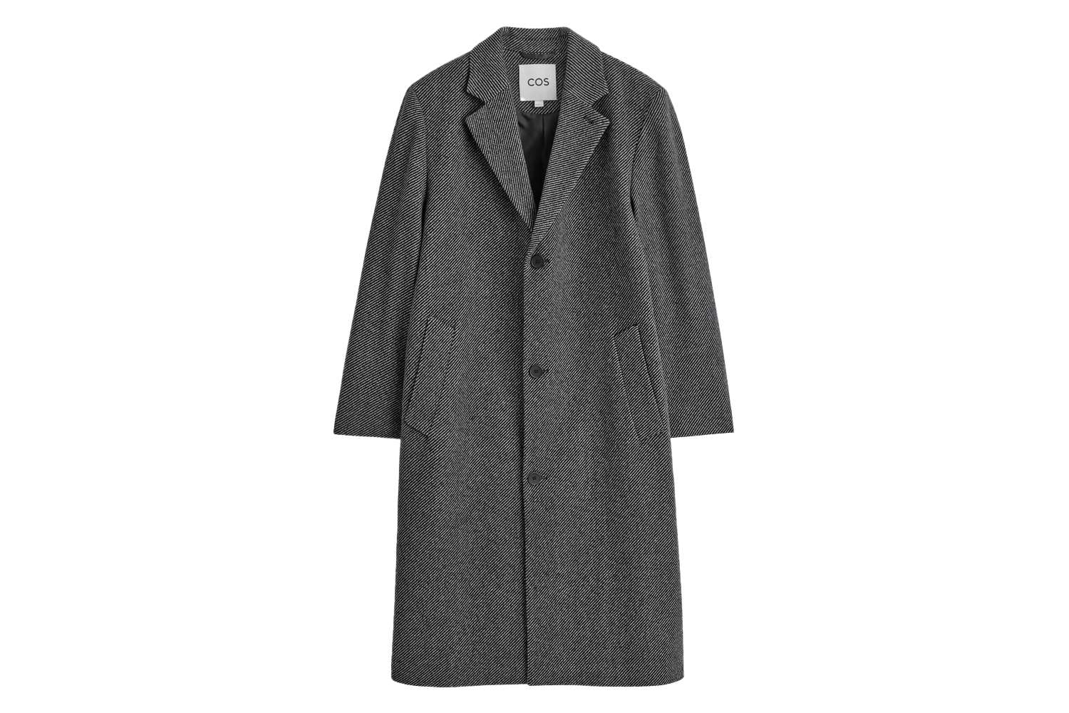 Cos Single-Breasted Wool Long Coat
