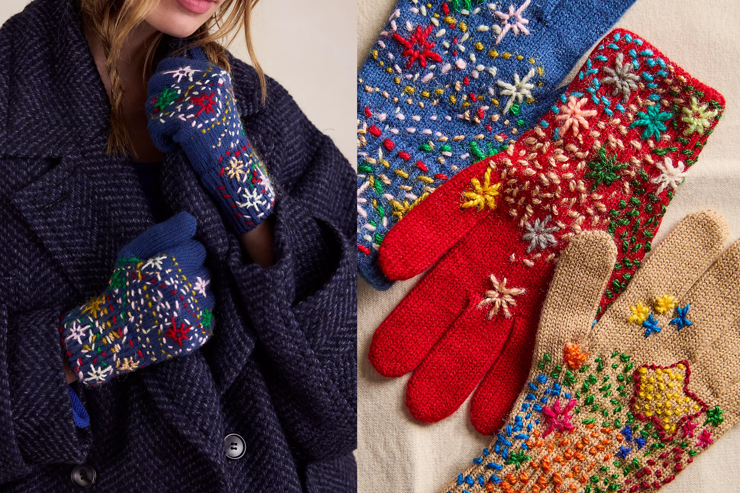 Free People De Sienna Embroidered Gloves