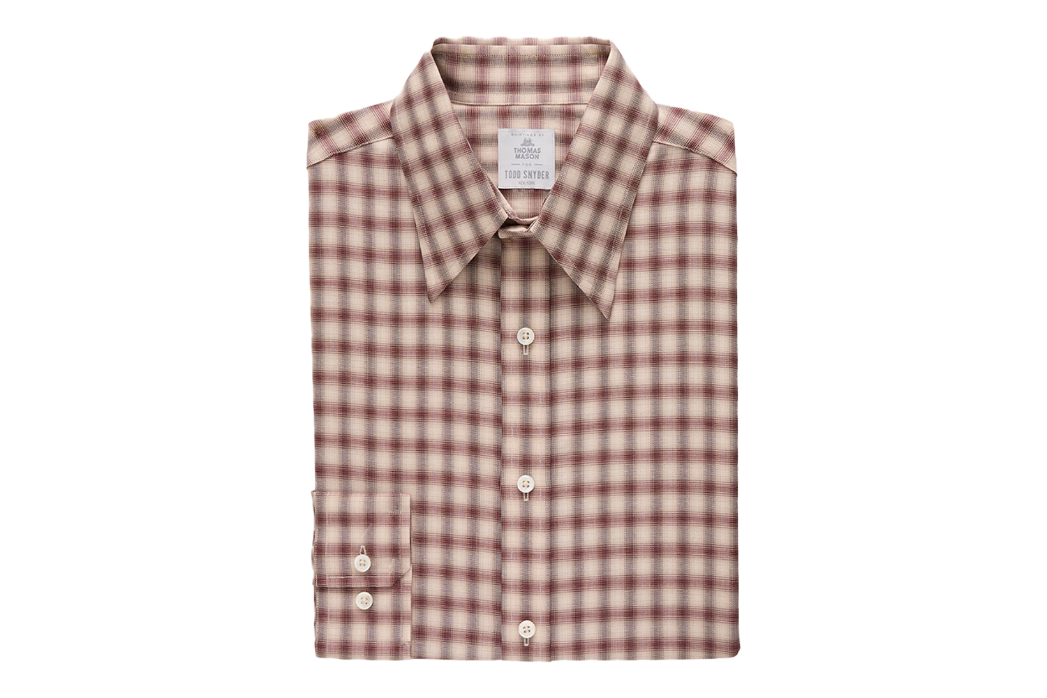 Todd Snyder Lightweight Flannel Long Point Collar Dress Shirt