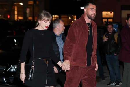 Taylor Swift and Travis Kelce in NoHo on November 06, 2025 in New York City