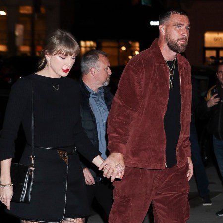 Taylor Swift and Travis Kelce in NoHo on November 06, 2025 in New York City