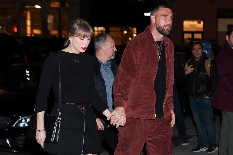 Taylor Swift and Travis Kelce in NoHo on November 06, 2025 in New York City