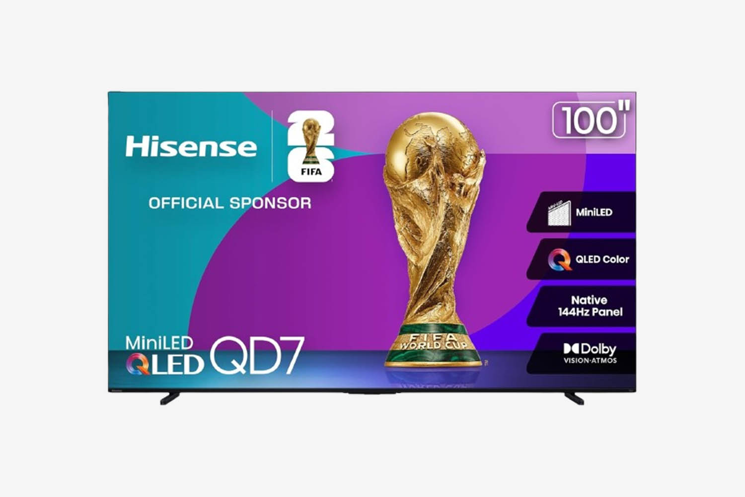 Hisense 100" Class QD7 Series Mini-LED 4K UHD Smart Fire TV (100QD7QF, 2025 Model)