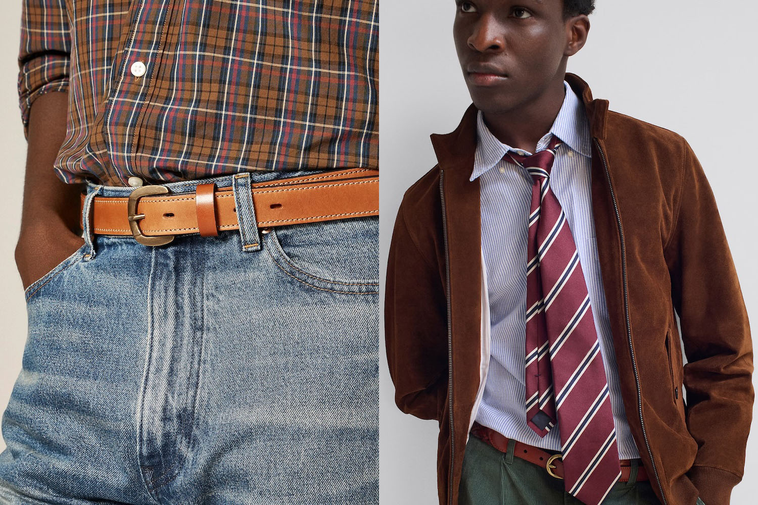 two product shots of J.Crew clothing on models