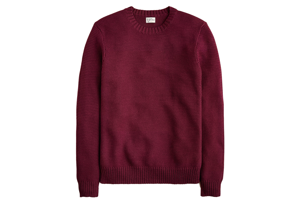J.Crew Basket-Stitch Cotton Crewneck Sweater