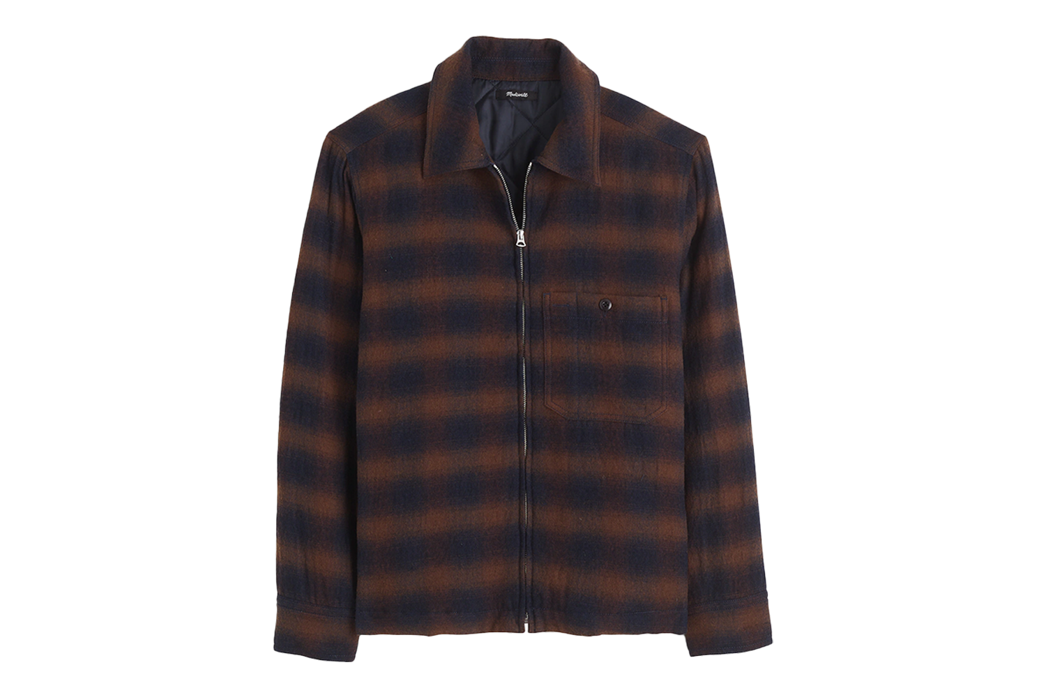 Madewell Japanese Flannel Zip-Front Jacket