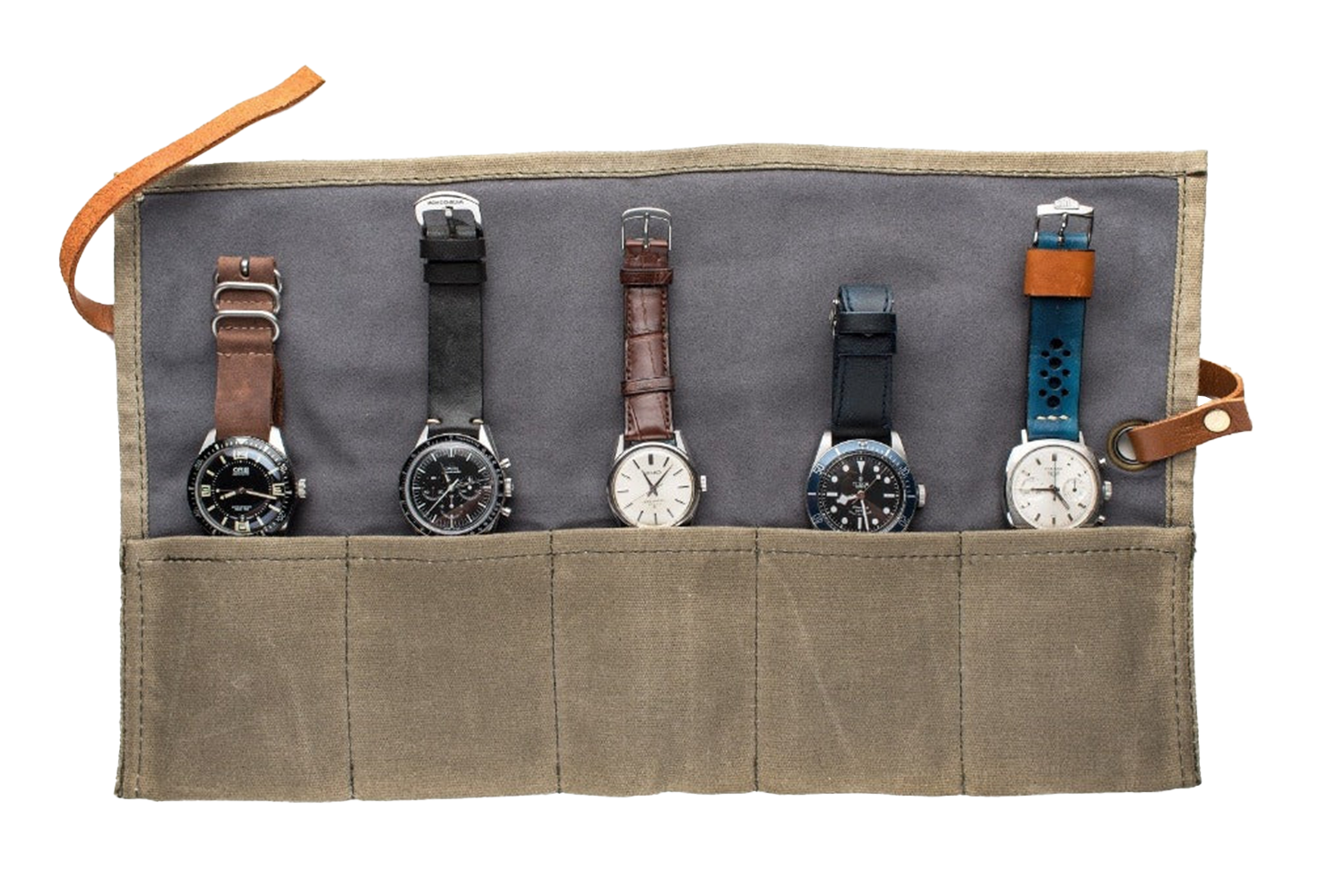 Monochrome Canvas Watch Roll