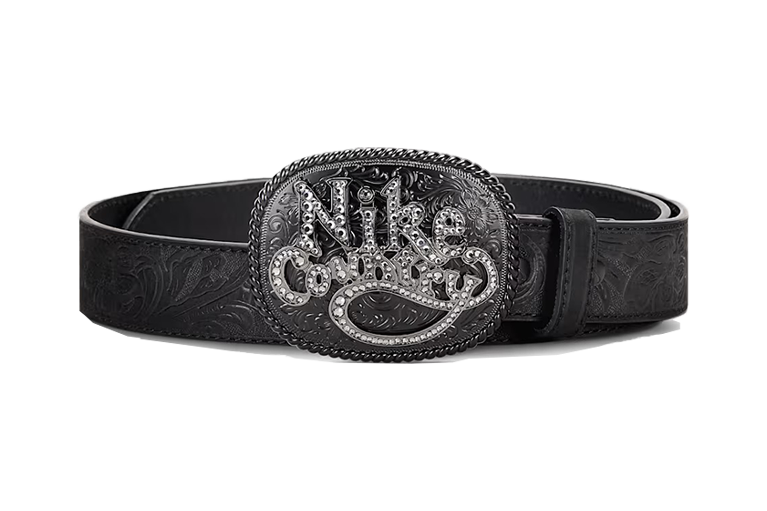 For the Trendy Nephew (Or Brother, or Dad): Nike Country Rhinestone Buckle Leather Belt