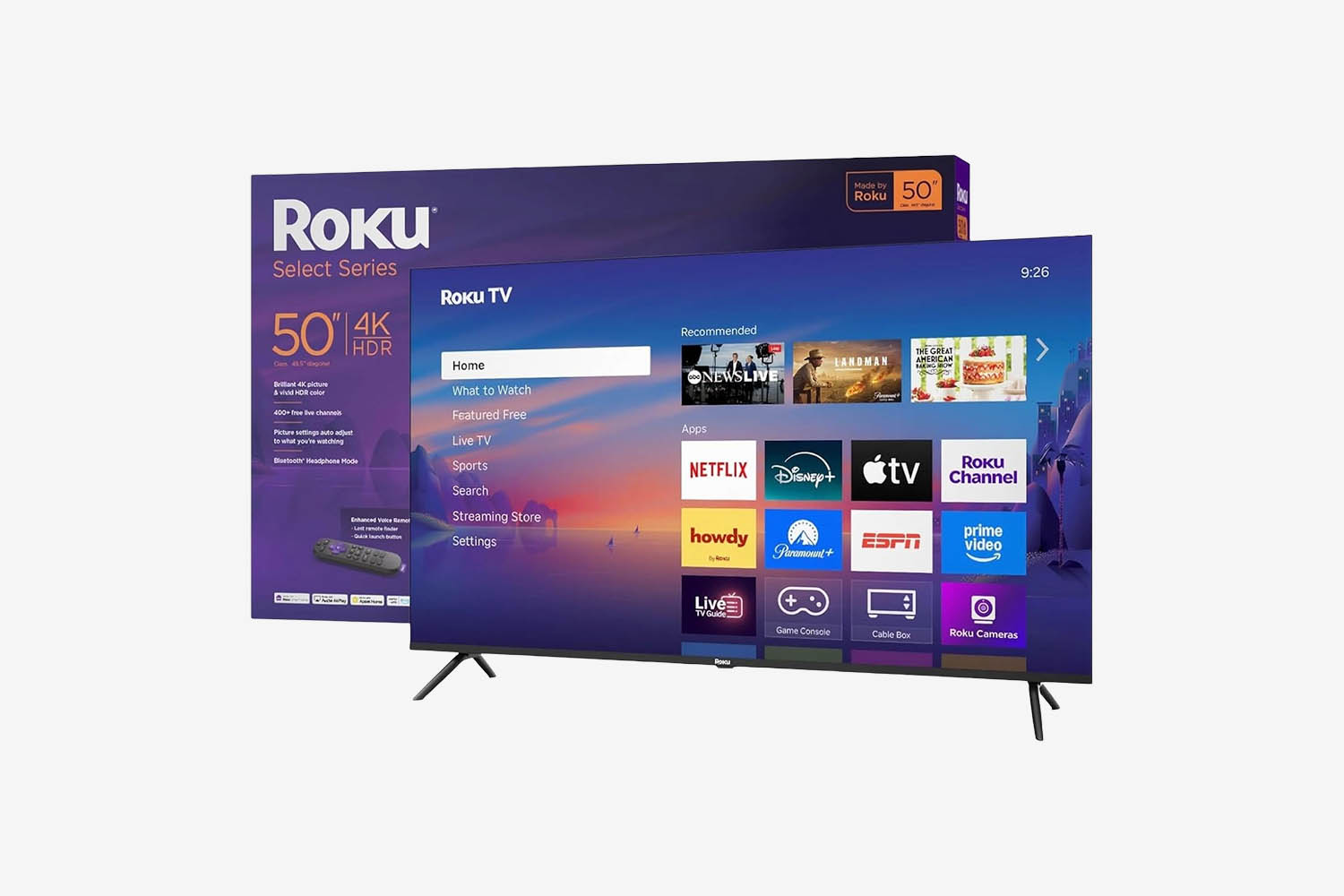Roku Smart TV 2025 – 50-Inch Select Series, 4K HDR TV