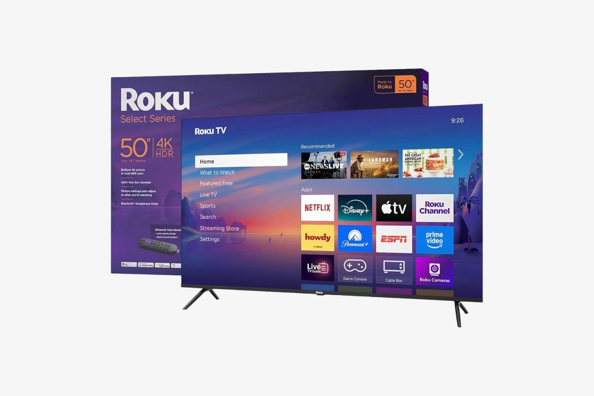 Roku Smart TV 2025 – 50-Inch Select Series, 4K HDR TV