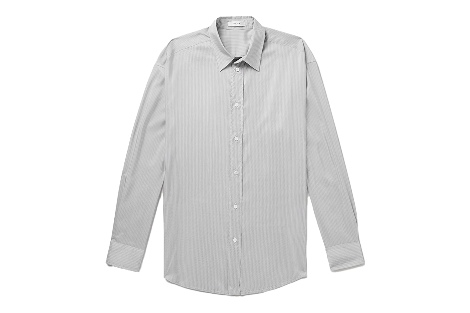 The Row Granada Pinstriped Silk Shirt