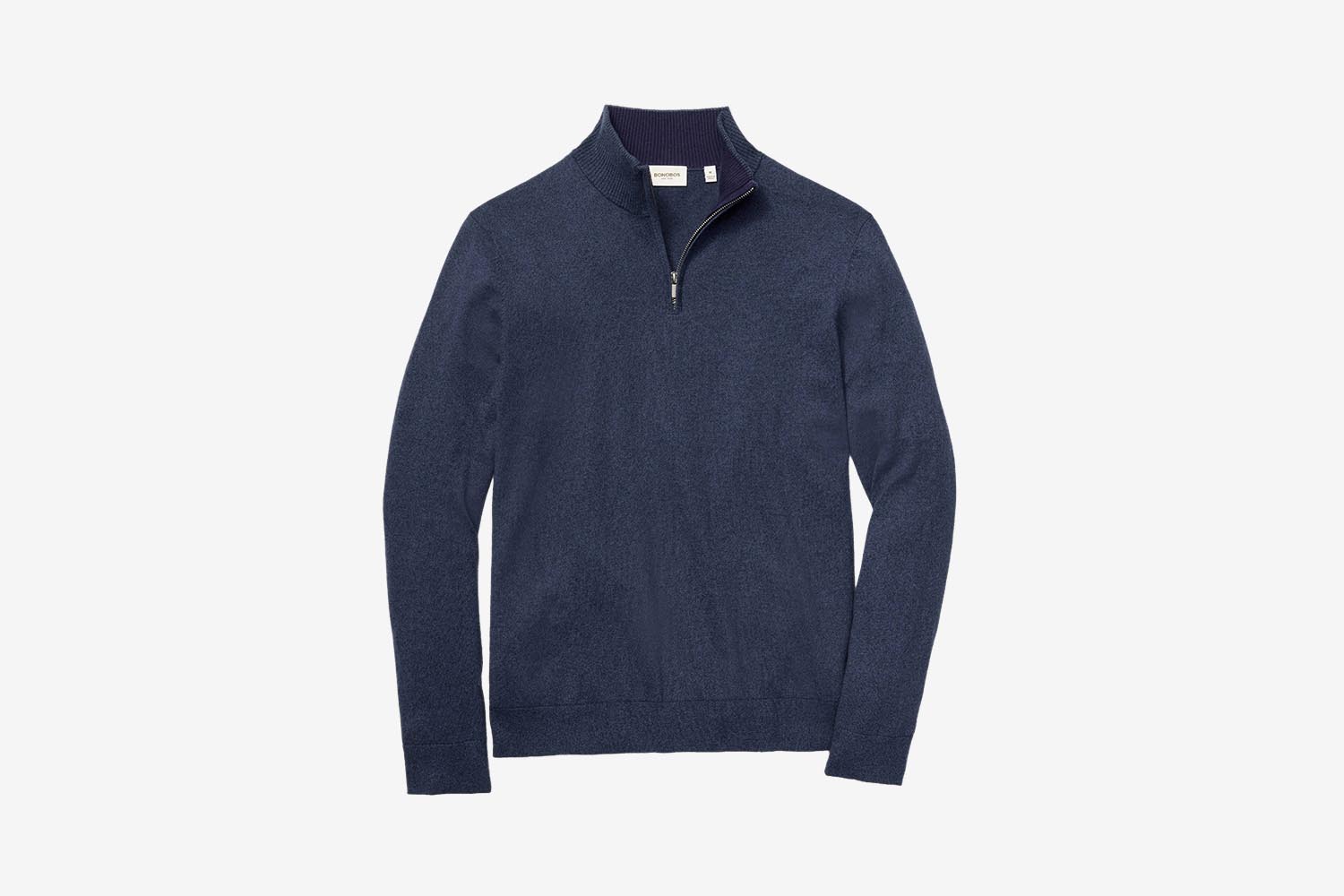 Washable Cotton Cashmere Half-Zip