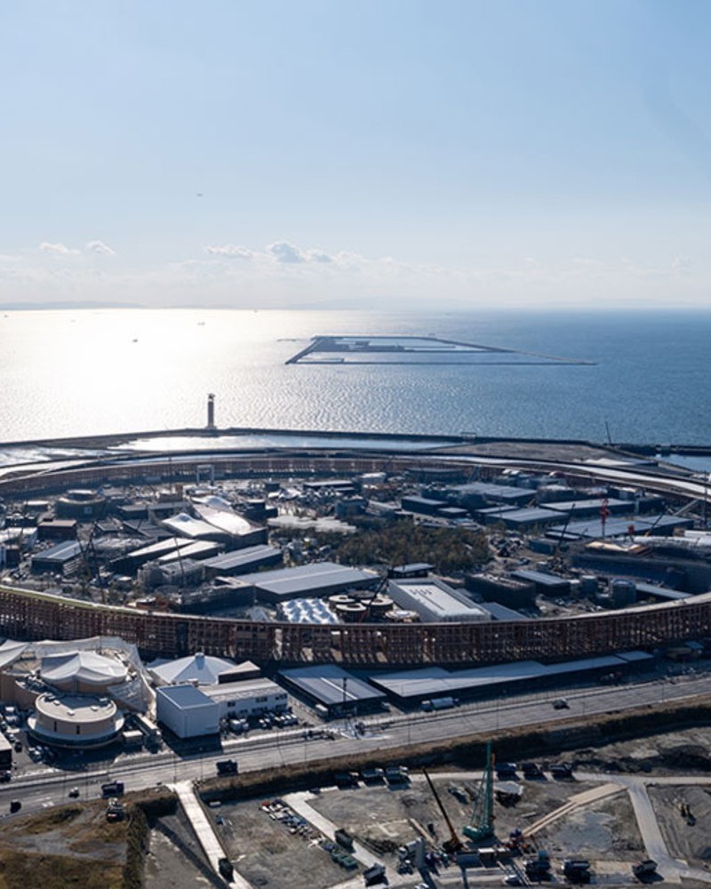 Aerial image of Expo 2025 and the Great Ring