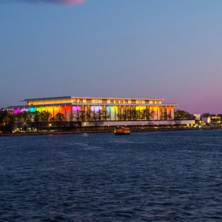 Kennedy Center with lights