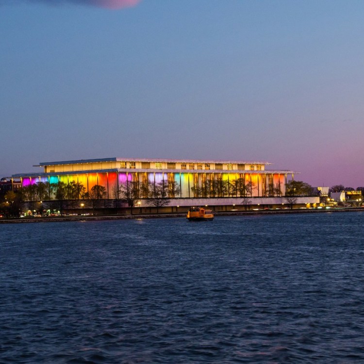 Kennedy Center with lights