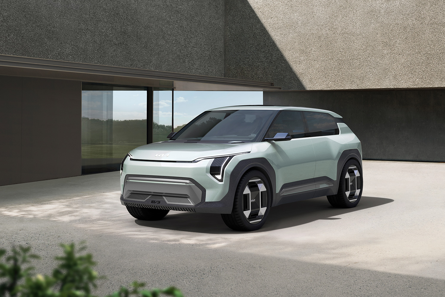 The Kia EV3 concept, an upcoming crossover SUV