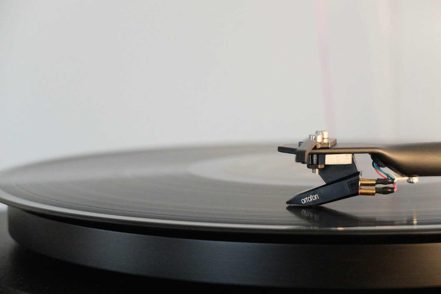 Record player playing vinyl