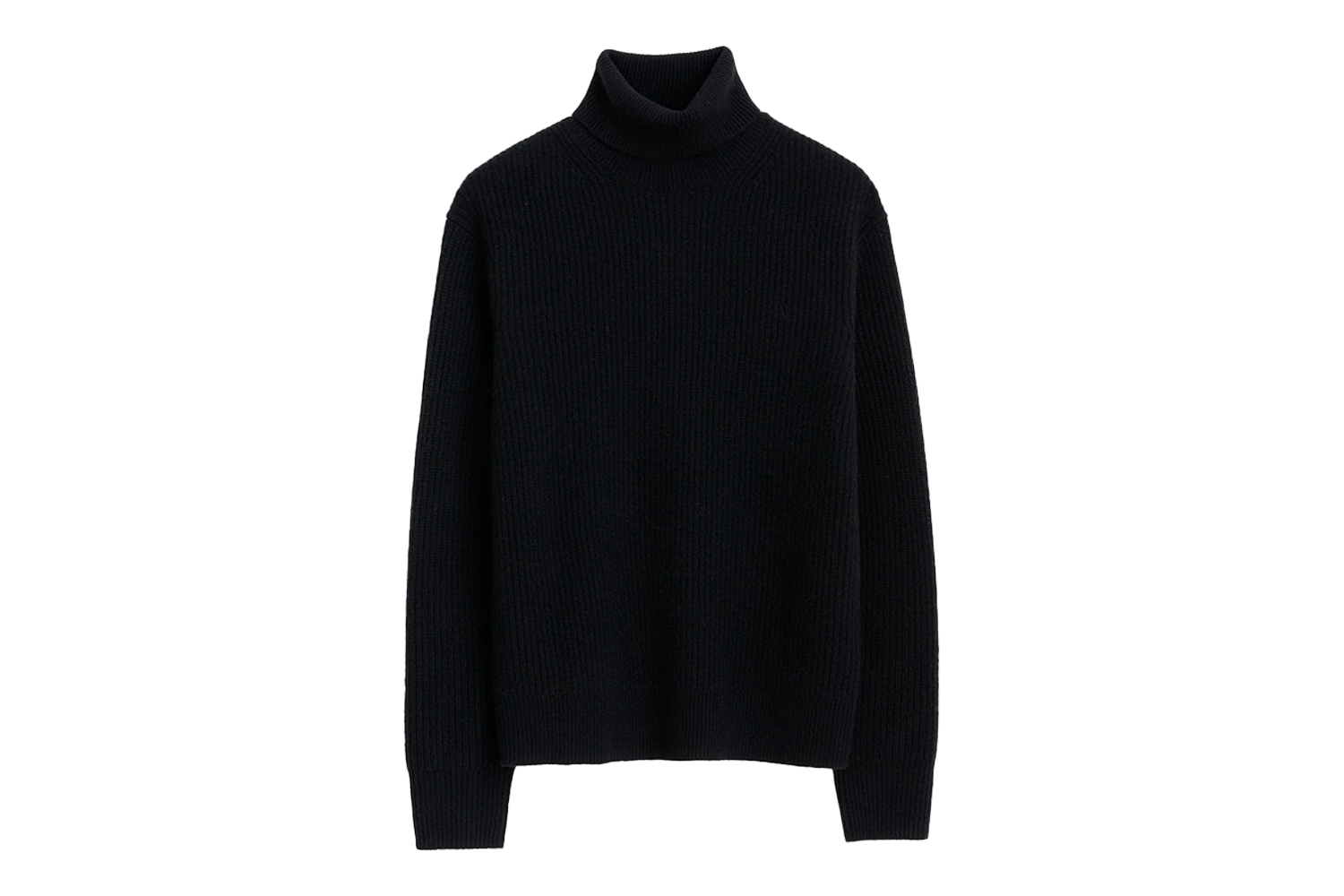 Alex Mill Judd Ribbed Turtleneck in Washed Cashmere