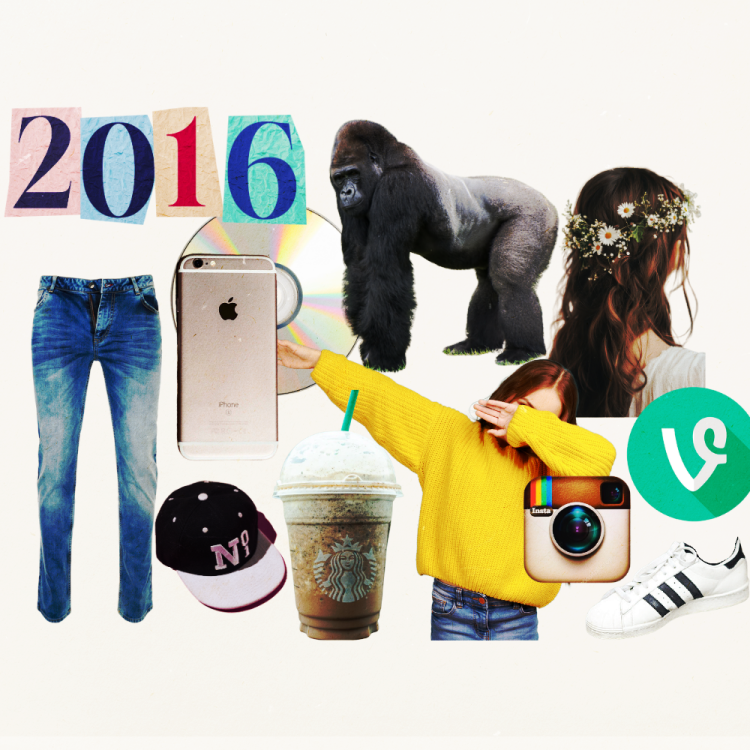 A collage of popular moments and trends from 2016. Here we explain why everyone's nostalgic for the year.