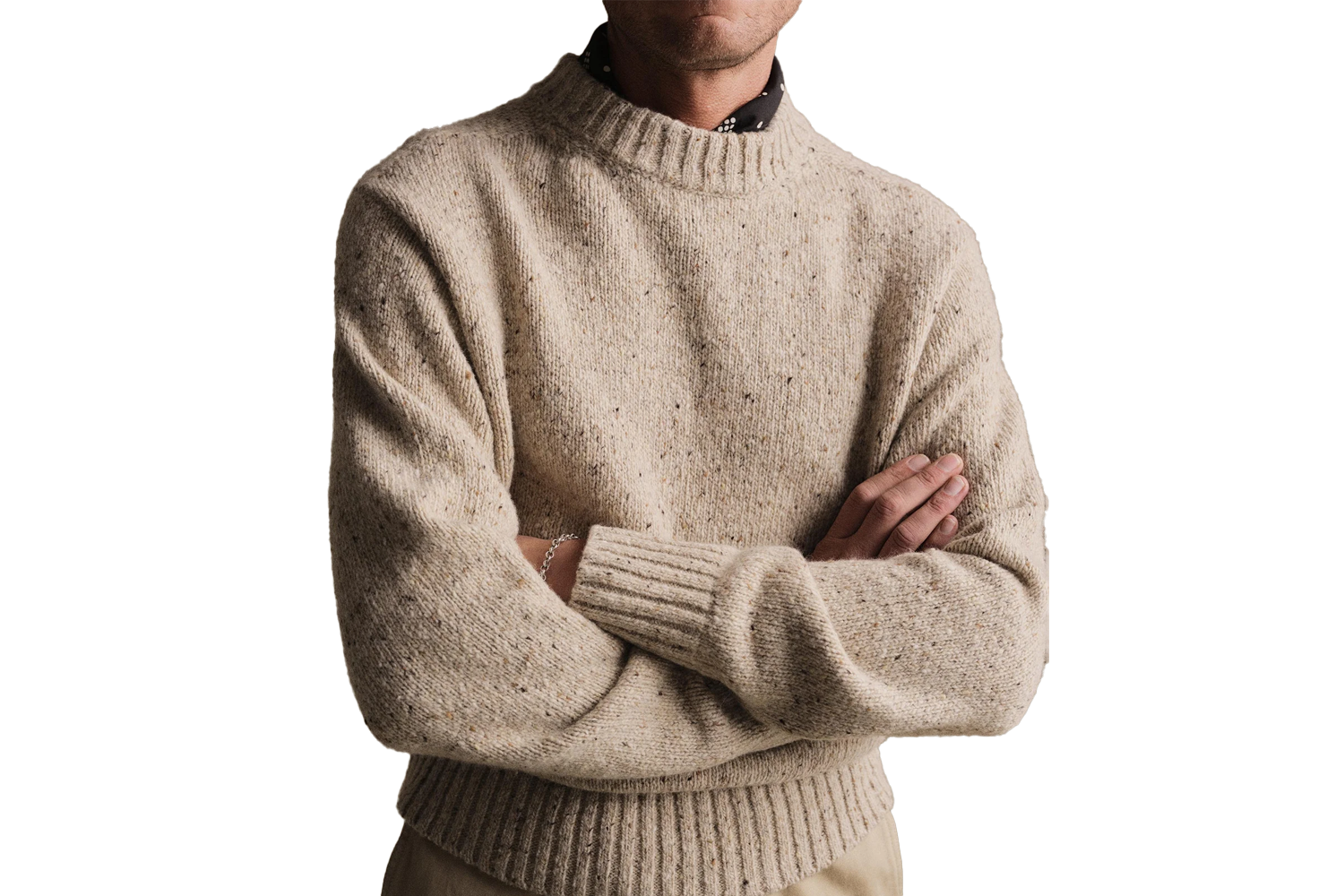 Buck Mason Seastack Wool Tweed Mock Turtleneck