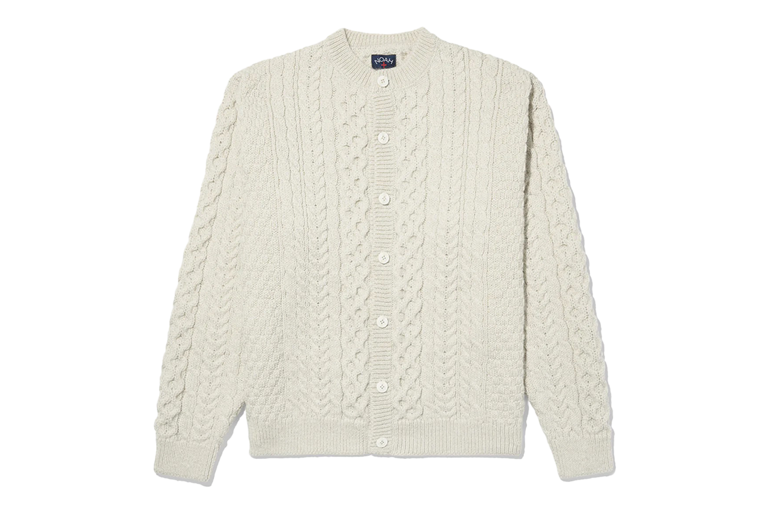 Noah Wool Fisherman Cardigan