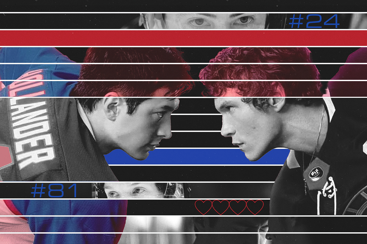 Connor Storrie and Hudson Williams from "Heated Rivalry"