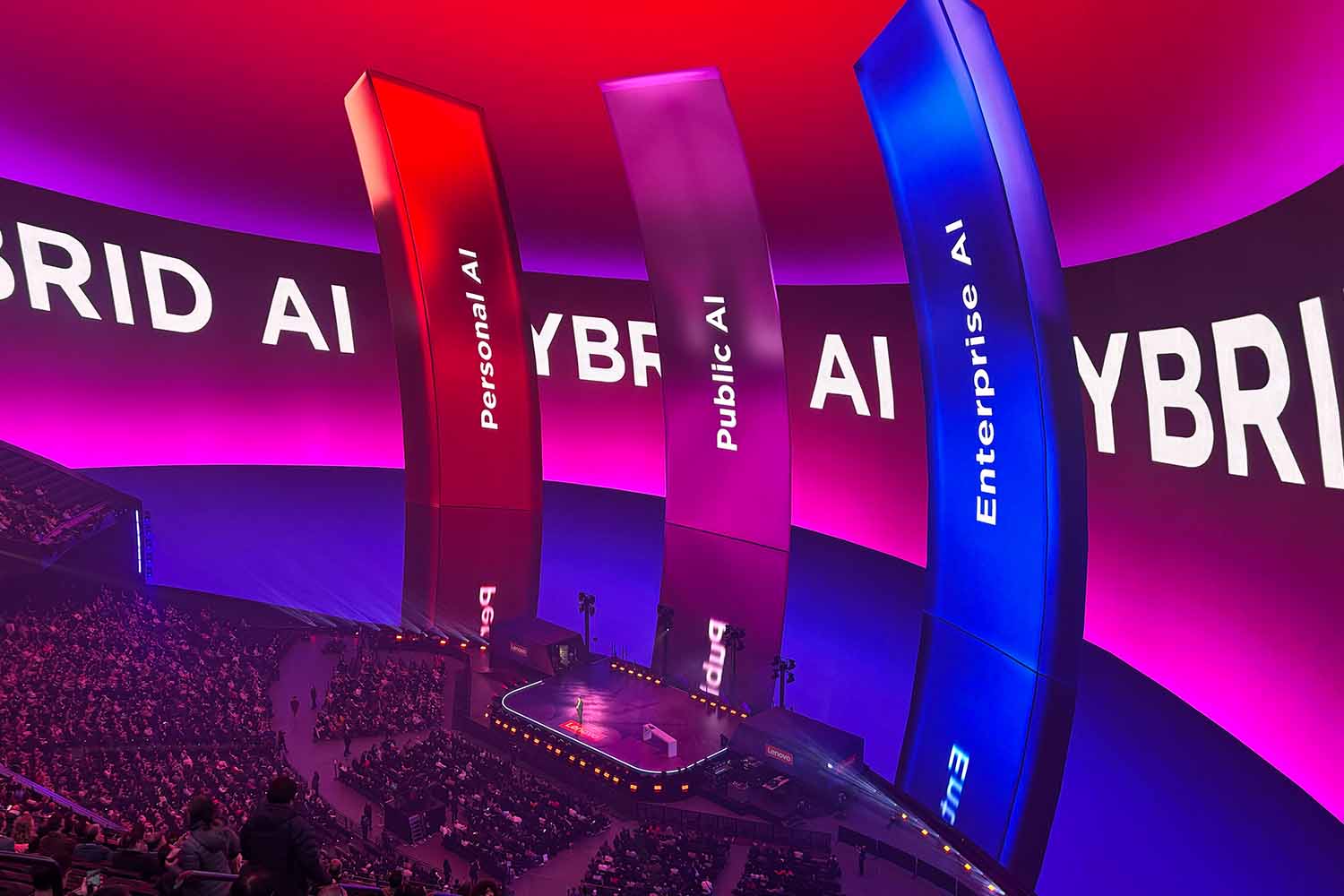 Hybrid AI demo at Sphere at CES