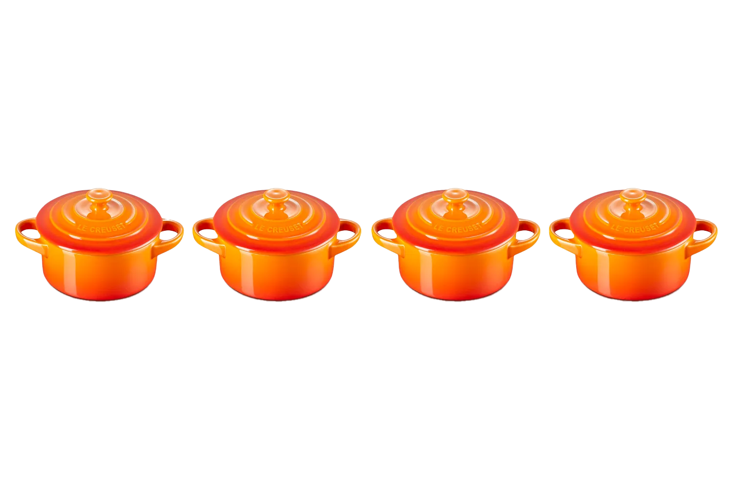Le Creuset Signature 8 oz. Petite Cocottes with Cookbook, Set of 4
