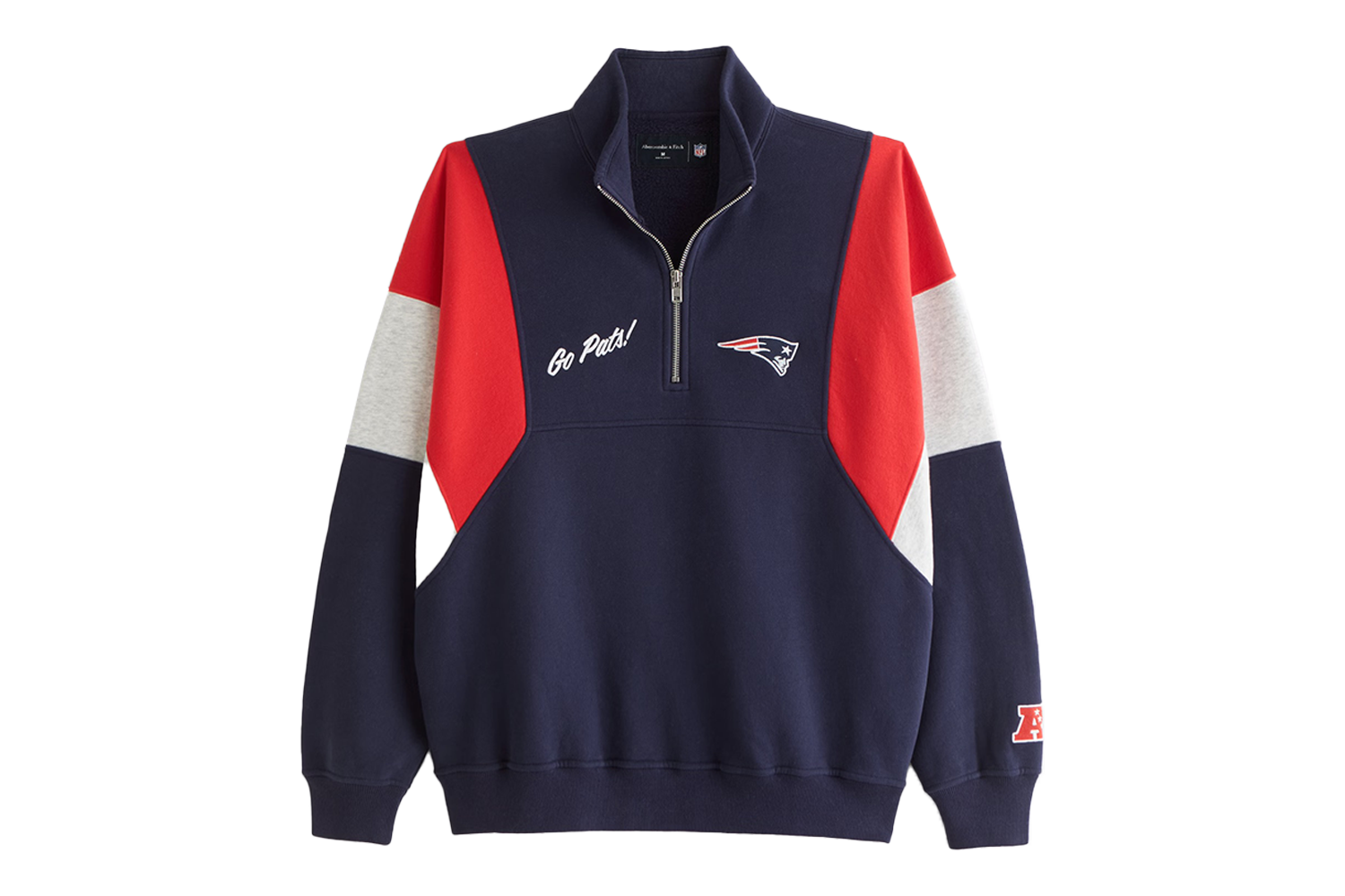 Abercrombie & Fitch New England Patriots Half-Zip Sweatshirt