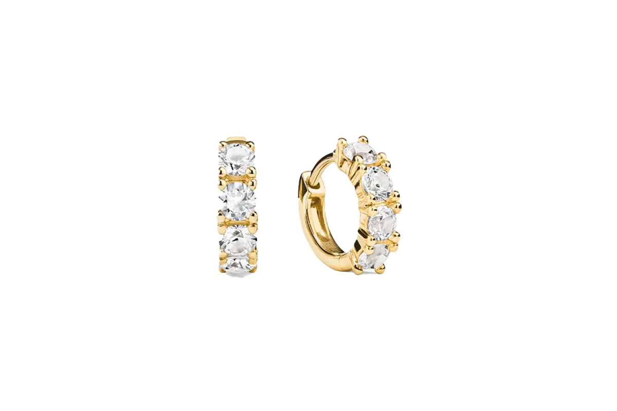 Mejuri Lab Grown Sapphire Huggies