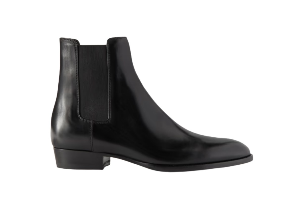 Saint Luarent Wyatt Leather Chelsea Boots
