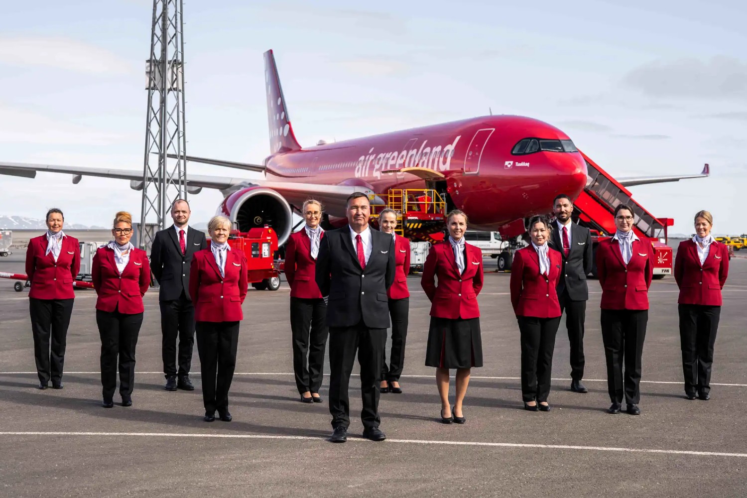 Air Greenland plane and crew
