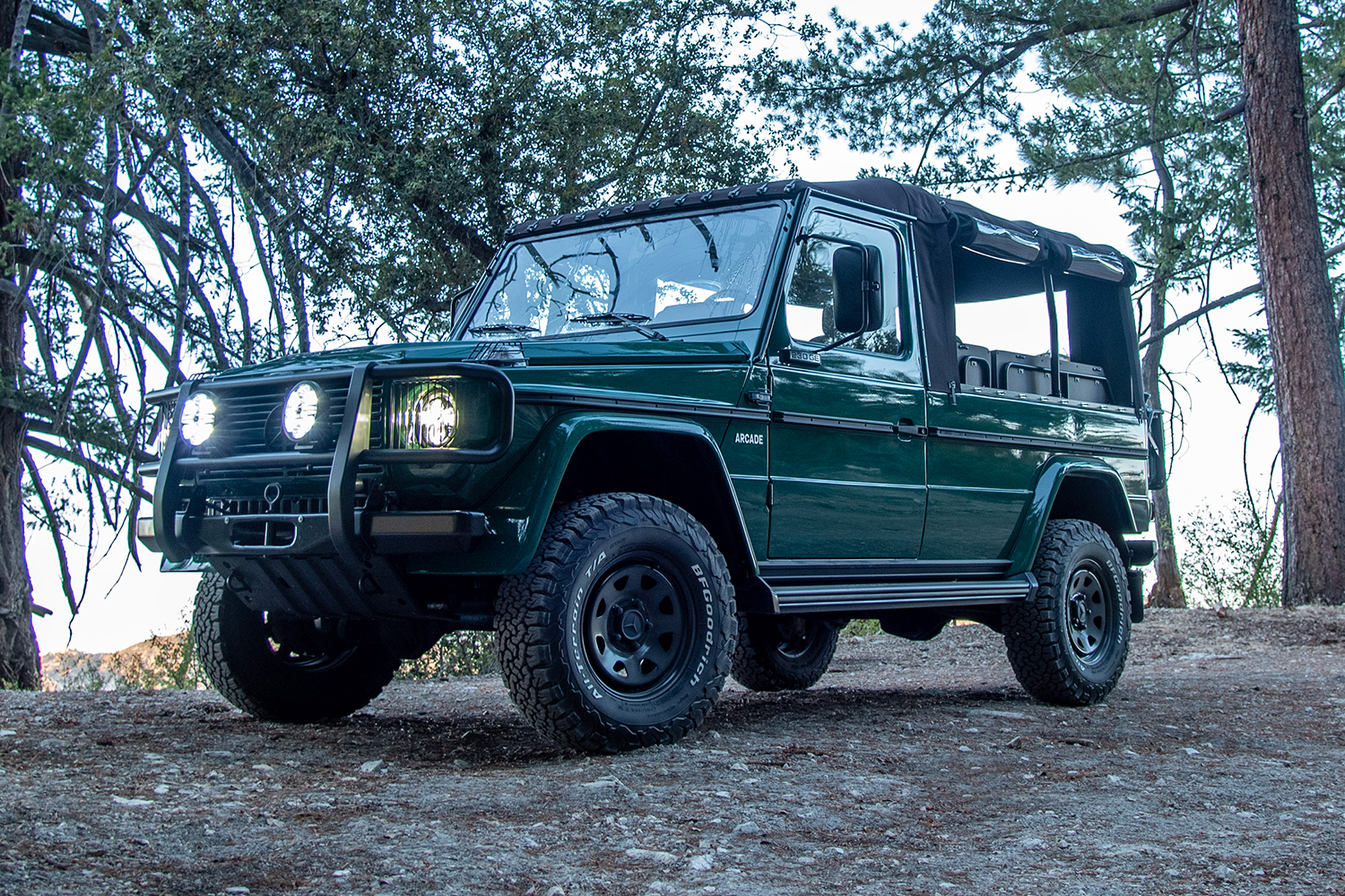 A restomod from Arcade Cars, based on a vintage Mercedes-Benz G-Class SUV.