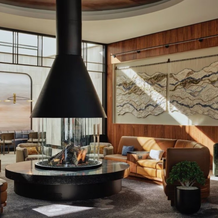 Inside the American Express Centurion Lounge at Salt Lake City International Airport