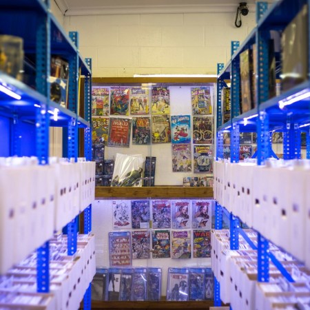 Boxes of old comic books