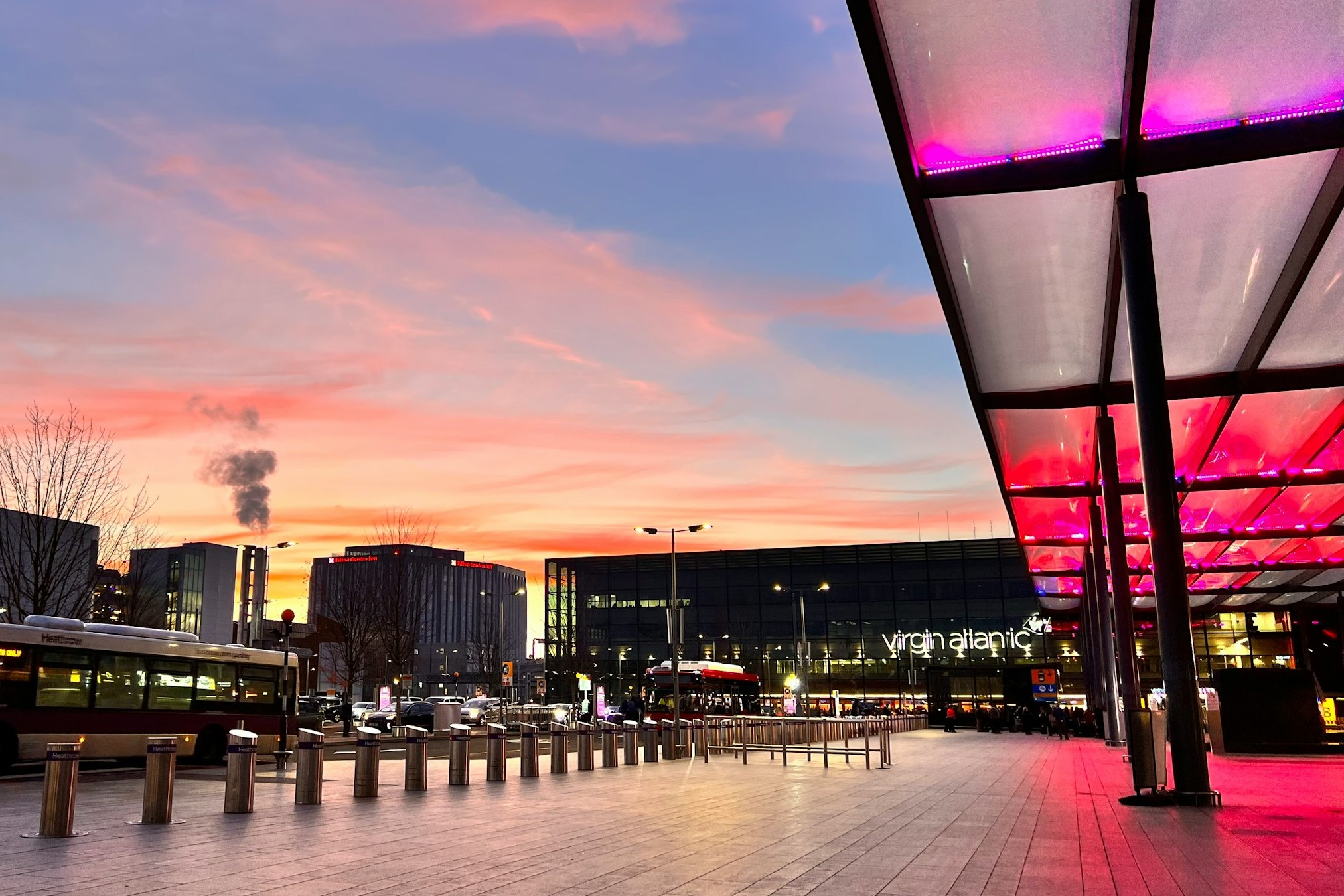 Outside Heathrow Airport