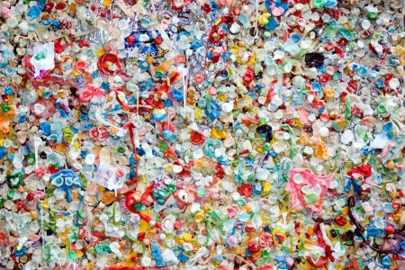 Pile of plastic pollution
