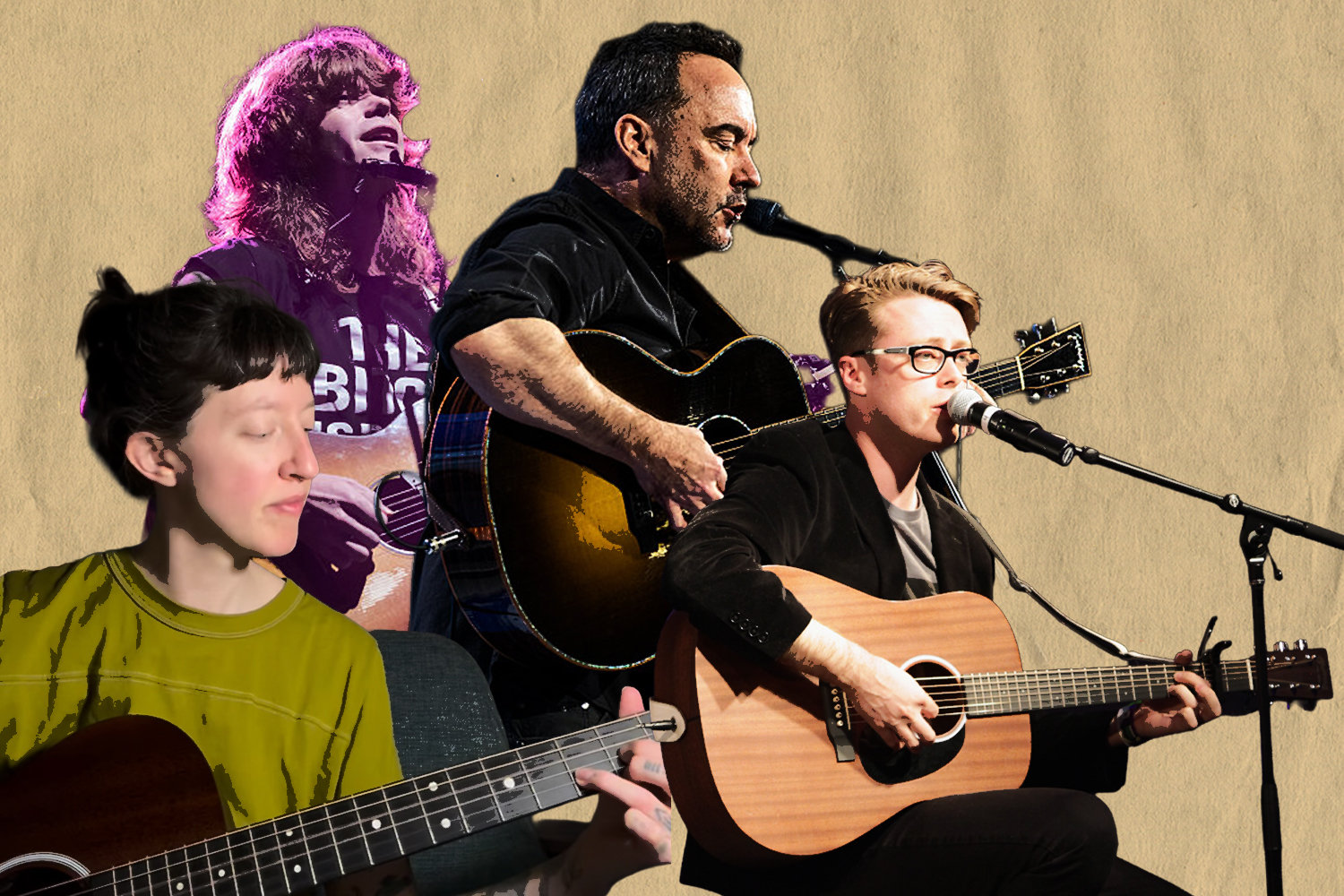 Musicians Jesse Welles, Dave Matthews, Hilary James and Jeremy Messersmith, all of whom have created protest songs speaking out against ICE