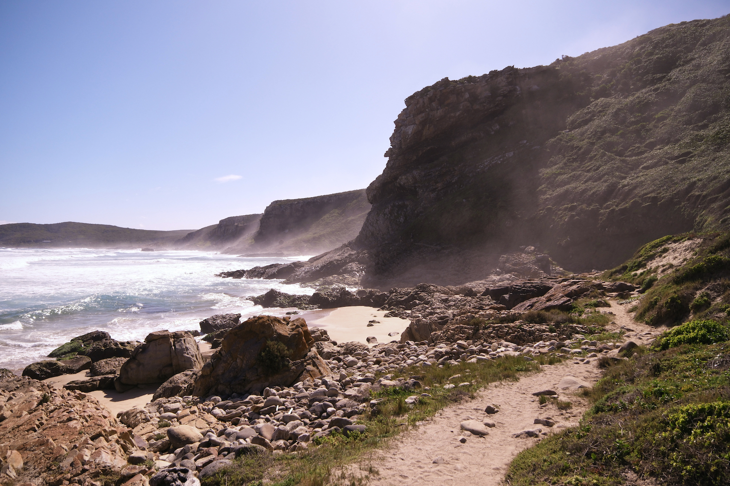 A coastal view in the Robberg Nature Preserve.