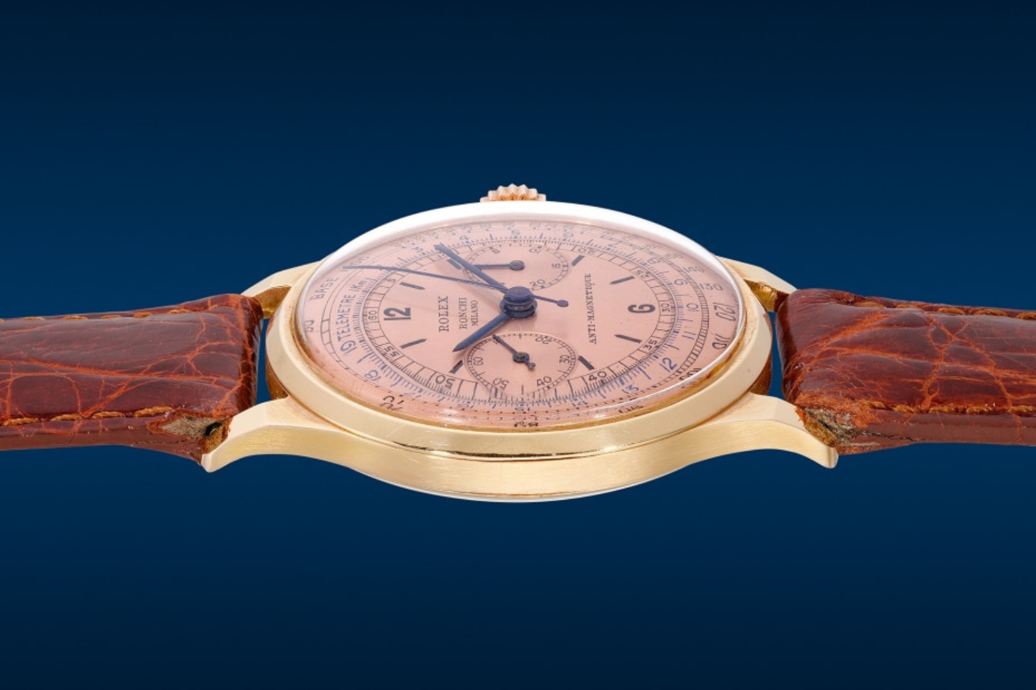 An early Rolex "Pink on Pink" double-signed chronograph